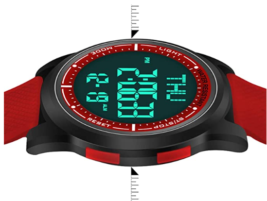 Watch Waterproof With Stopwatch Alarm Countdown Dual Time, Ultra-Thin Super Wide-Angle Display Digital Wrist Watches For Men Women