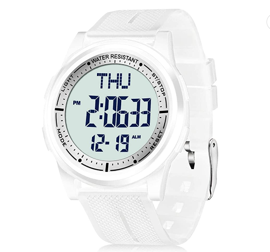 Watch Waterproof With Stopwatch Alarm Countdown Dual Time, Ultra-Thin Super Wide-Angle Display Digital Wrist Watches For Men Women