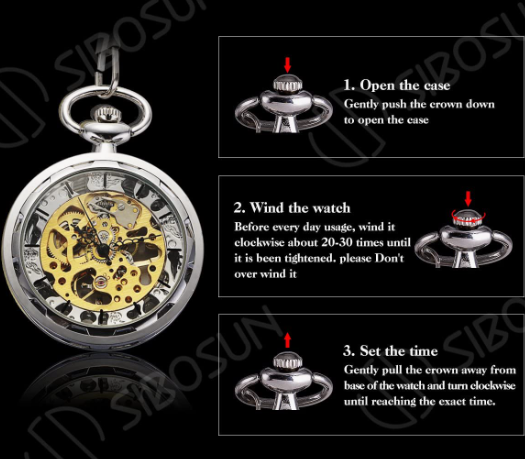Numerals Chain Mechanical Automatic/Hand Wind