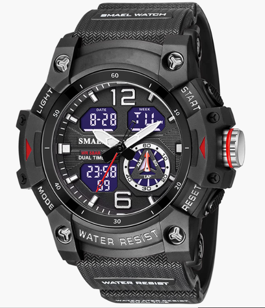 Sport Watches for Men Outdoor Military Digital Analog Stopwatch Waterproof Multifunctional Wrist Watch