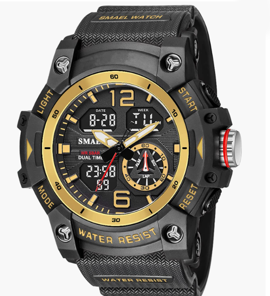 Sport Watches for Men Outdoor Military Digital Analog Stopwatch Waterproof Multifunctional Wrist Watch