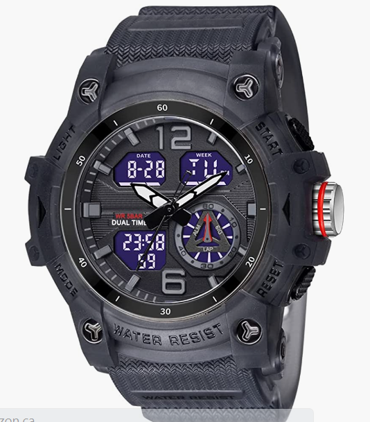 Sport Watches for Men Outdoor Military Digital Analog Stopwatch Waterproof Multifunctional Wrist Watch