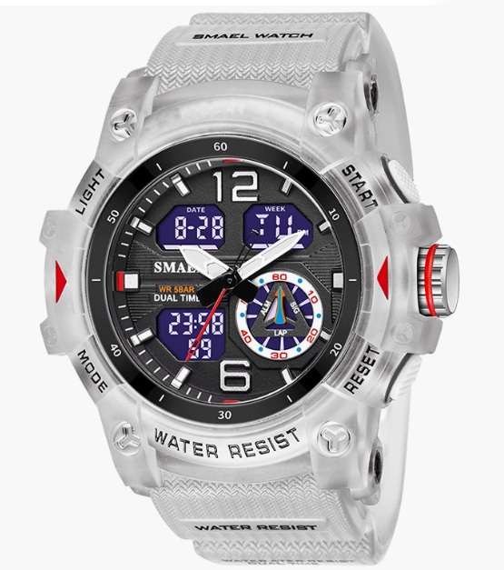 Sport Watches for Men Outdoor Military Digital Analog Stopwatch Waterproof Multifunctional Wrist Watch