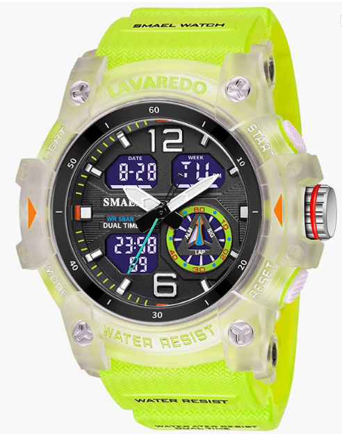 Sport Watches for Men Outdoor Military Digital Analog Stopwatch Waterproof Multifunctional Wrist Watch