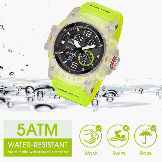 Sport Watches for Men Outdoor Military Digital Analog Stopwatch Waterproof Multifunctional Wrist Watch