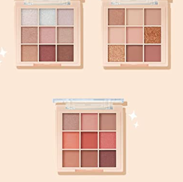 9-color eye shadow Jiugong grid glitter powder sequins fine flash earth color pearl matte nine-color