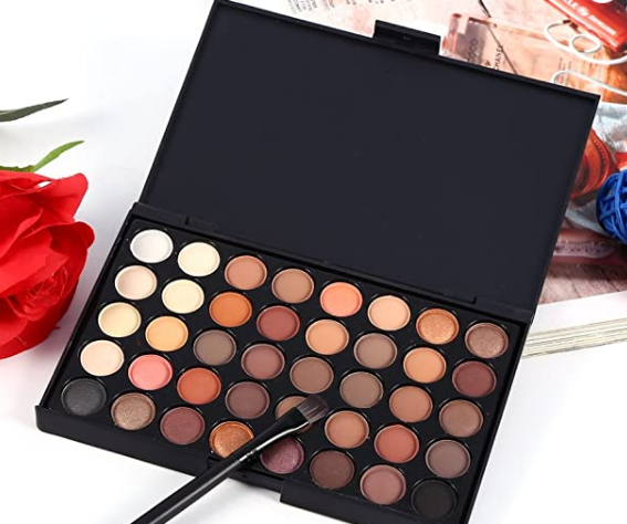 Eye Shadow Makeup Kit Set Shimmer Cosmetic Powder Tool 40 Color With Brush