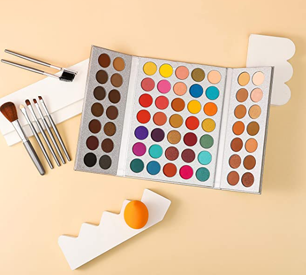 Pigmented Eye Makeup Metallic Natural Eye Shadows Pallet Cosmetics Long Last Waterproof (Gorgeous Me-63 Colors)