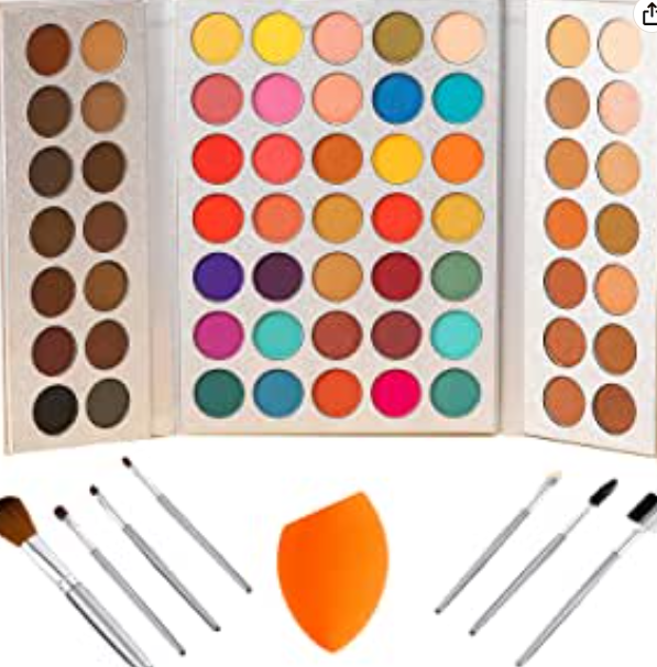 Pigmented Eye Makeup Metallic Natural Eye Shadows Pallet Cosmetics Long Last Waterproof (Gorgeous Me-63 Colors)