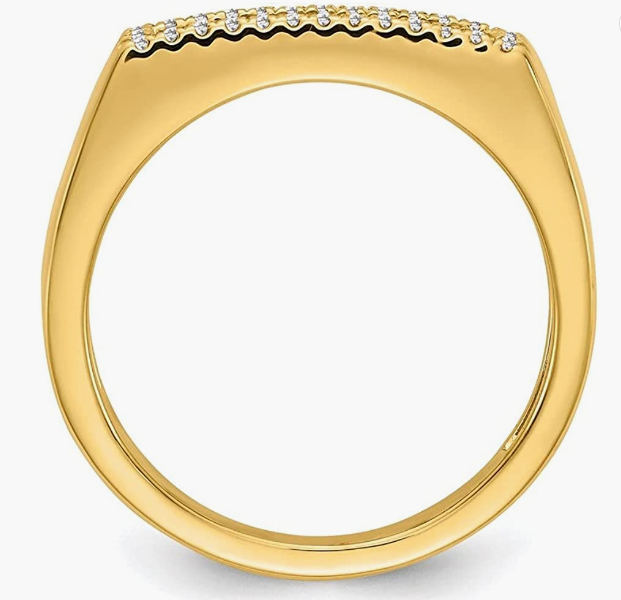 14K Yellow Gold Natural Diamond Solitaire