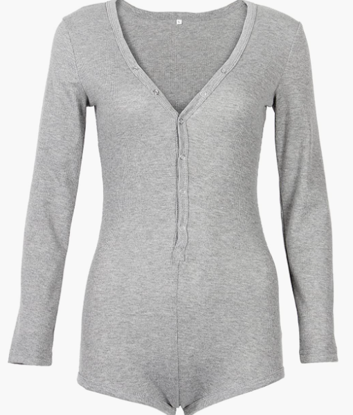 SEXY Long Sleeve Knitted One Piece Bodysuit Sexy Pajama