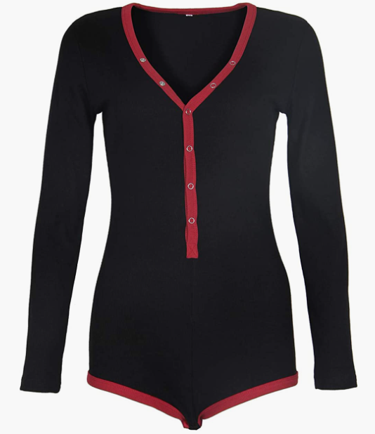 SEXY Long Sleeve Knitted One Piece Bodysuit Sexy Pajama