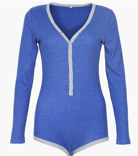 SEXY Long Sleeve Knitted One Piece Bodysuit Sexy Pajama