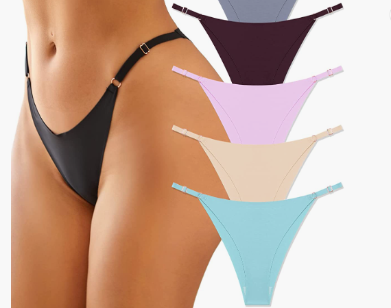 exy Panties No Show High Cut Hipster Panties Cheeky Underwear 6 Pack