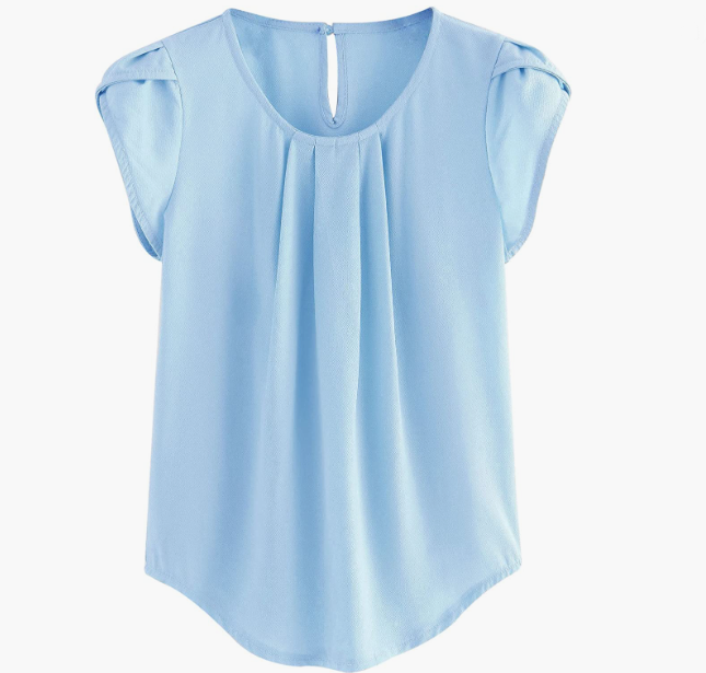 CASUAL Women's Pleated Top Round
