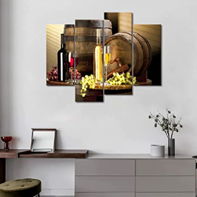 Various Wine with Grape Wall Art Painting For livingroo; - Kitchen