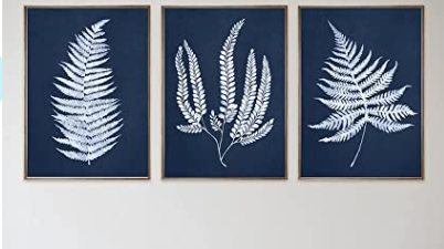 Palm leaves Poster Set of 3 for living room