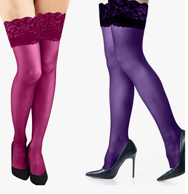 11 Pairs Thigh High Stockings Lace Thigh High Socks Top Lace Stockings Sheer Thigh High Stockings for Women