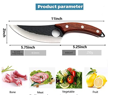World Strangest knife Handmade Forged Cleaver Cutting Knife High Carbon Steel Meat