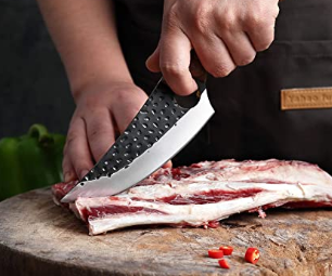 World Strangest knife Handmade Forged Cleaver Cutting Knife High Carbon Steel Meat