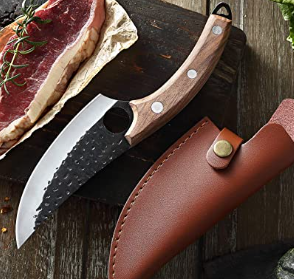 World Strangest knife Handmade Forged Cleaver Cutting Knife High Carbon Steel Meat