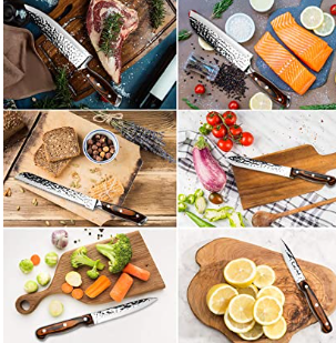15-Piece Knife Set with Block Wooden,Self Sharpening for Chef Knife Set WORLD STRONGEST KNIFE