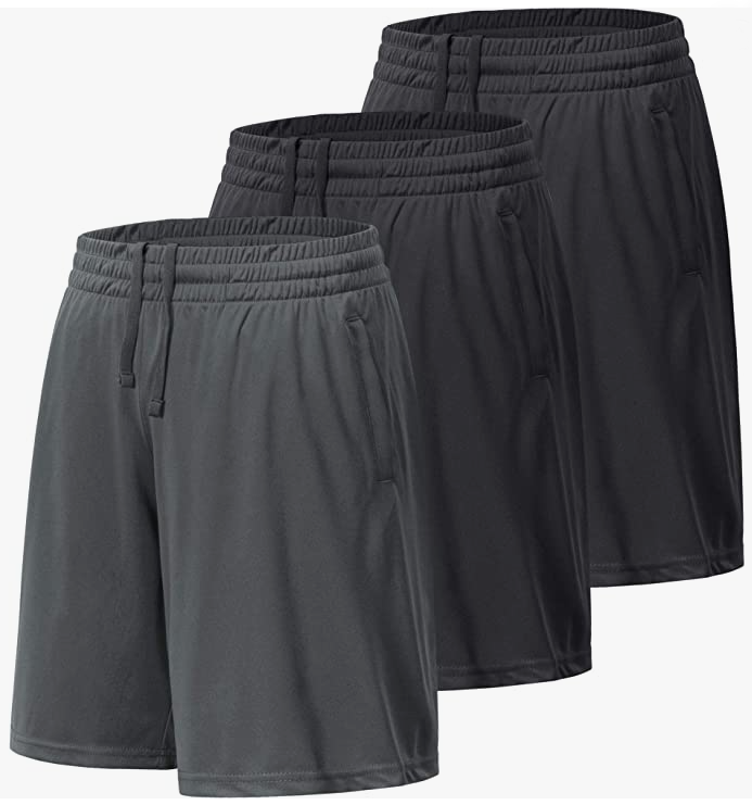 Mens Athletic Workout Shorts with Pockets and Elastic Waistband Quick Dry Activewear