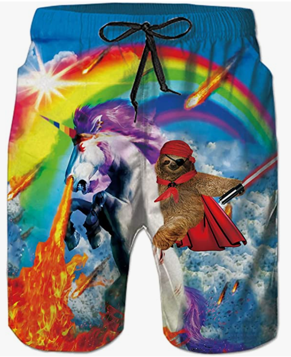 Men's Swim Trunks Quick Dry Board Shorts Cool Mesh Lining Bathing Suits with Drawstring Pockets