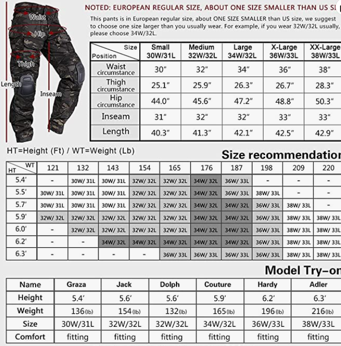 Combat Pants with Knee Pads