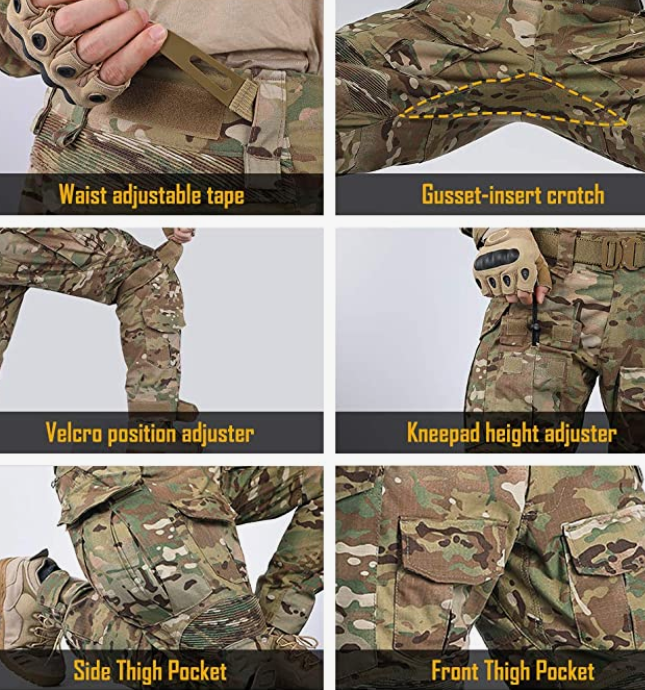 Combat Pants with Knee Pads
