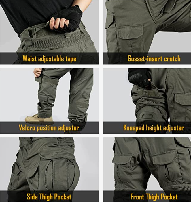 Combat Pants with Knee Pads