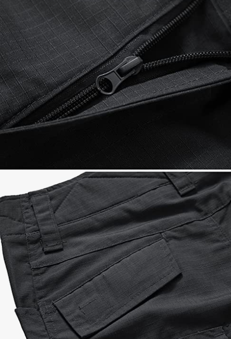 Men's Tactical Pants, Waterproof Hiking Pants, Military Ripstop Camo Cargo Pants