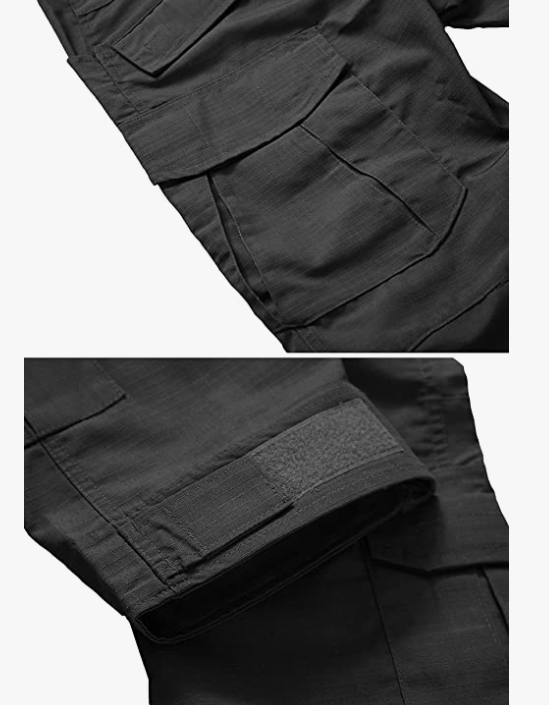 Men's Tactical Pants, Waterproof Hiking Pants, Military Ripstop Camo Cargo Pants