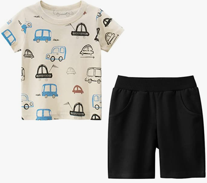Boys T-Shirt and Shorts Set Short Sleeves Outfit 2-Pieces Summer Clothes