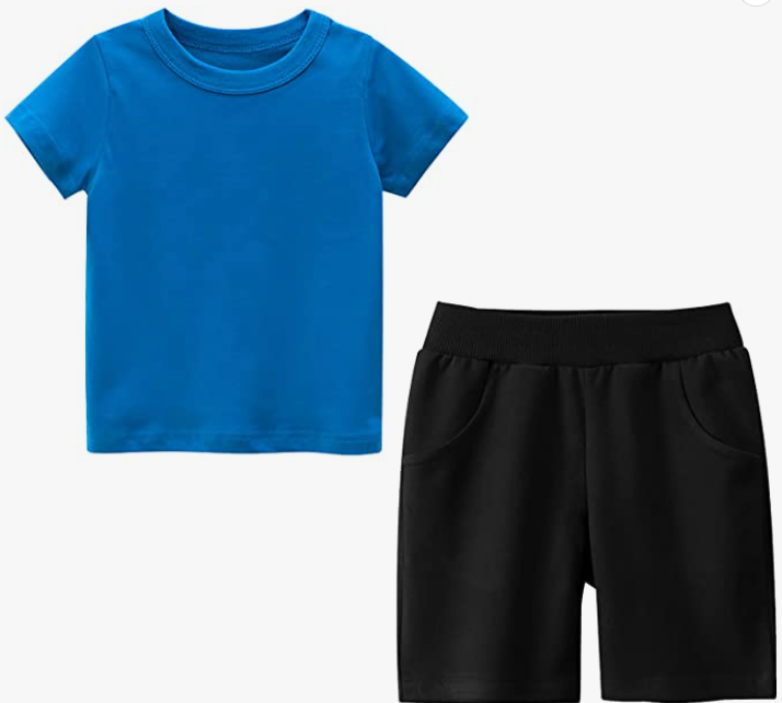 Boys T-Shirt and Shorts Set Short Sleeves Outfit 2-Pieces Summer Clothes