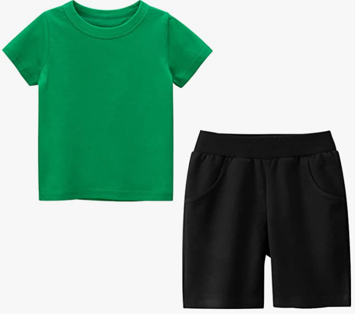 Boys T-Shirt and Shorts Set Short Sleeves Outfit 2-Pieces Summer Clothes