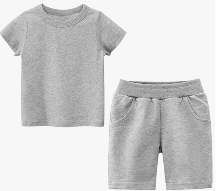 Boys T-Shirt and Shorts Set Short Sleeves Outfit 2-Pieces Summer Clothes