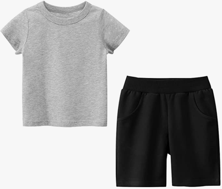 Boys T-Shirt and Shorts Set Short Sleeves Outfit 2-Pieces Summer Clothes