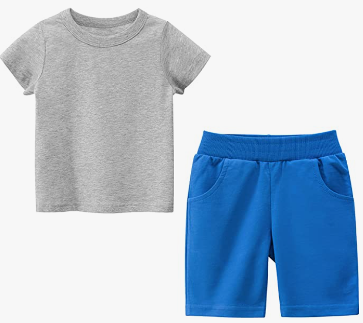Boys T-Shirt and Shorts Set Short Sleeves Outfit 2-Pieces Summer Clothes