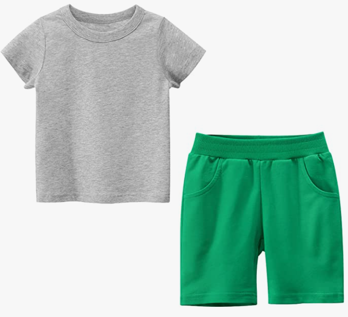 Boys T-Shirt and Shorts Set Short Sleeves Outfit 2-Pieces Summer Clothes