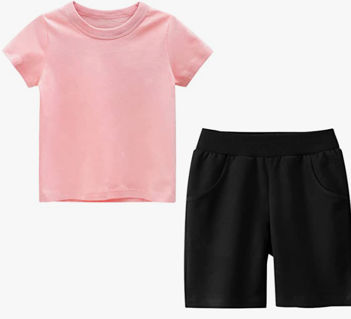 Boys T-Shirt and Shorts Set Short Sleeves Outfit 2-Pieces Summer Clothes