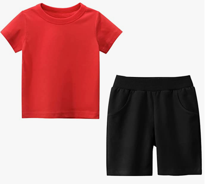 Boys T-Shirt and Shorts Set Short Sleeves Outfit 2-Pieces Summer Clothes