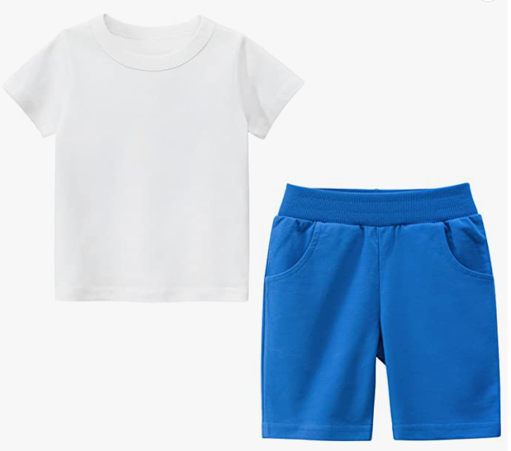 Boys T-Shirt and Shorts Set Short Sleeves Outfit 2-Pieces Summer Clothes