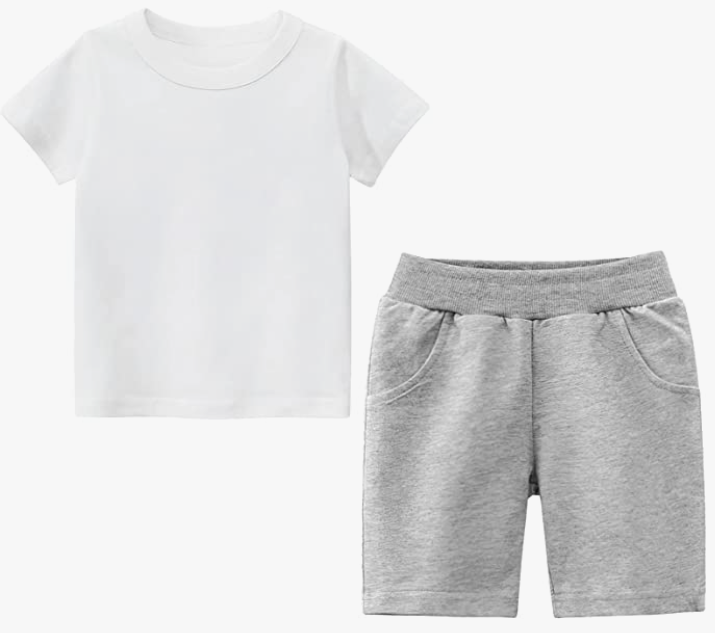 Boys T-Shirt and Shorts Set Short Sleeves Outfit 2-Pieces Summer Clothes