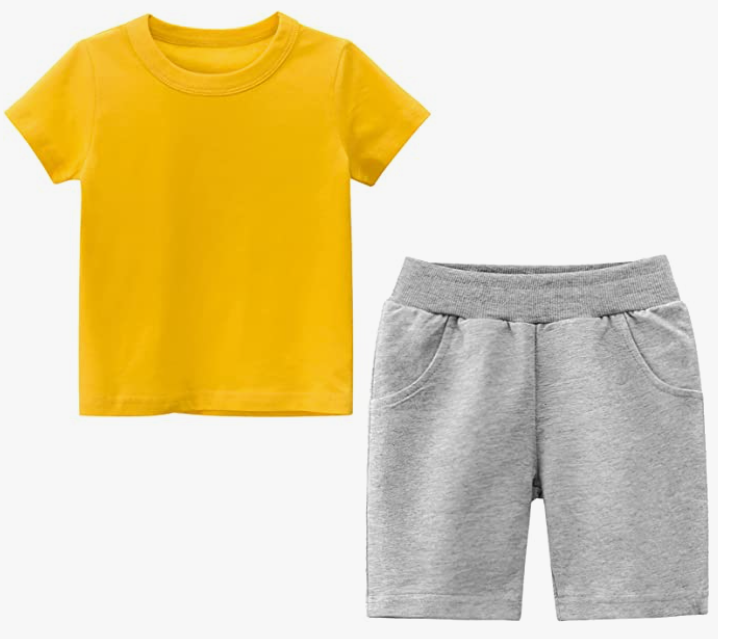 Boys T-Shirt and Shorts Set Short Sleeves Outfit 2-Pieces Summer Clothes