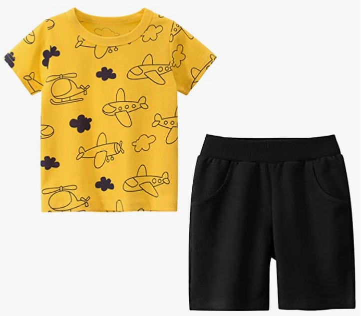 Boys T-Shirt and Shorts Set Short Sleeves Outfit 2-Pieces Summer Clothes