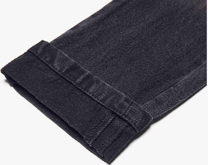 Waist Slim Denim Pants Blue Jeans