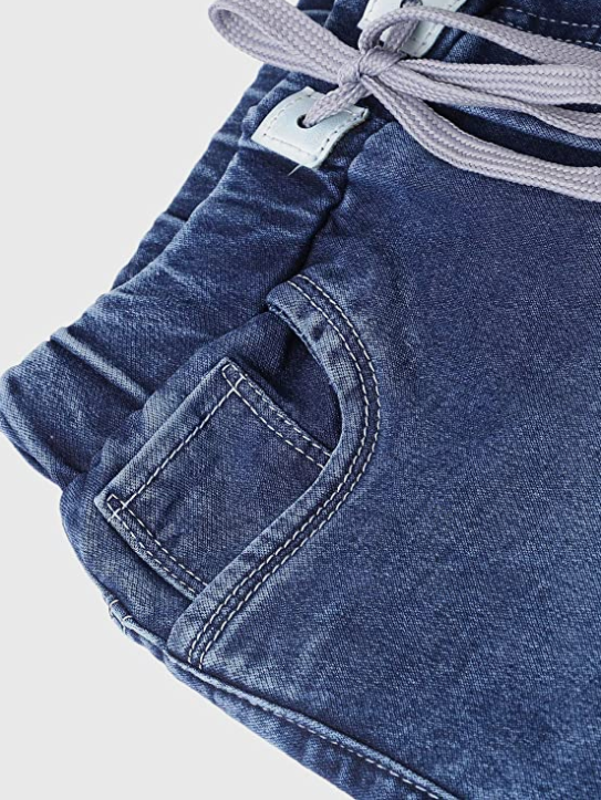 fit Denims with Soft Round Elastic and Drawstrings Joggers