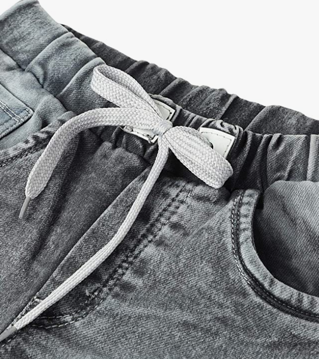 fit Denims with Soft Round Elastic and Drawstrings Joggers
