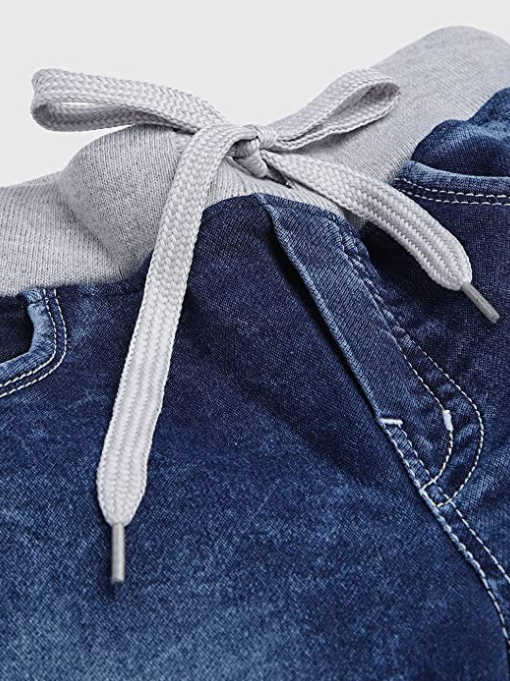Jeans Slim Fit Denims with Soft Rib Elastic and Drawstrings